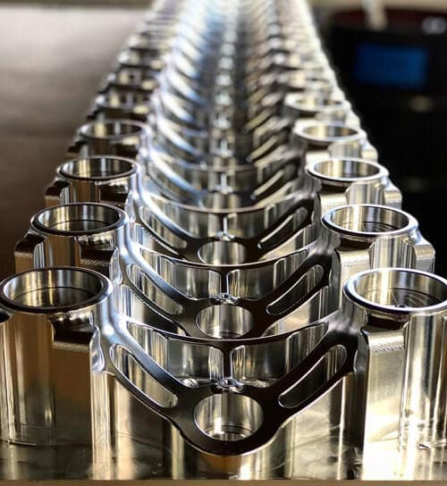 High-volume run of precision CNC machined aluminum parts